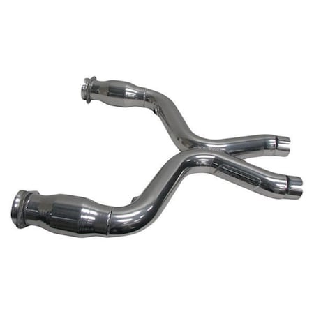 Bbk Performance 1658 3 in. Merged Aluminized Steel Short Catted Mid-X-Pipe for 2011-2013 Ford Mustang GT 5.0L BBK1658