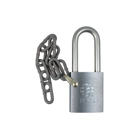 Best Access Solutions Brass Chrome Plated Padlock with Chain 21B772-L-M5