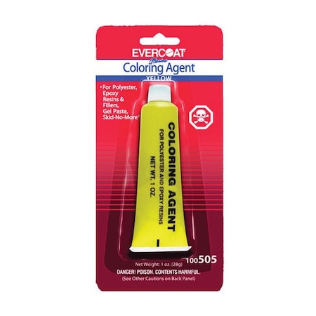 Evercoat Color Agent, 1 oz Tube, Yellow, Liquid 100505