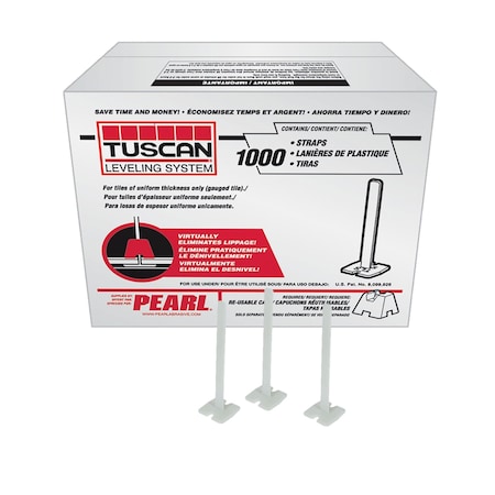 Pearl Tuscan Leveling System Box of 1000 Straps TLSSTRAP1000