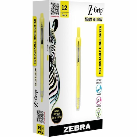 Zgrip Retractable Highlighter Neo, PK12 71250
