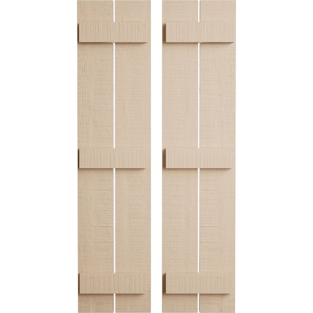 Ekena Millwork Rustic Two Board Spaced Board-n-Batten Rough Cedar Faux Wood Shutters, 11 1/2W x 84H, PR SHUBSS11X84RCPR