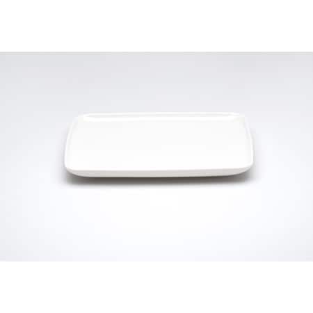 Homeroots White Six Piece Rectangle Porcelain Service For Six Dinner Plate Set 483487