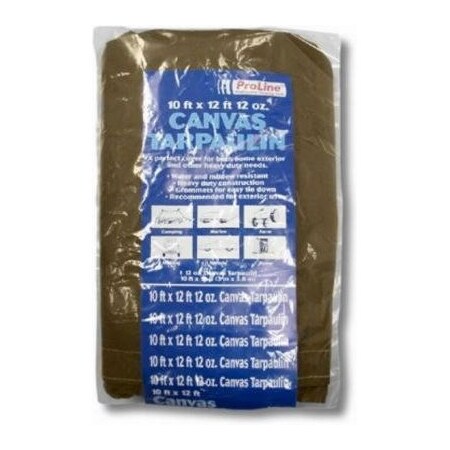 Sunfield 10x12 12OZ BRN CanvTarp K-CT1012B
