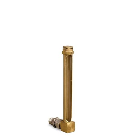Oil-Rite Vented Union Coupling Brass Elbow Gauge - 4 17/32in., 1/4in. Male NPTF, 1/2in. dia B1357-23