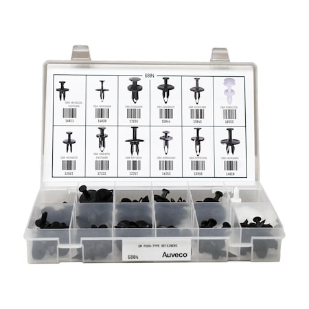 Auveco GM Push-Type Retainer Quik-Select Kit Assortment 6804