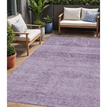 Homeroots 5' X 8' Plum And Purple Medallion Washable Indoor Outdoor Area Rug 616125