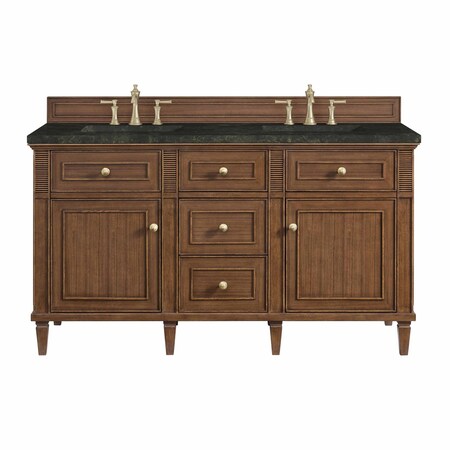 James Martin Vanities Lorelai 60" Double Vanity, Mid-Century Walnut, w/ 3 CM Phantome Eclos Top 424-V60D-WLT-3PHT