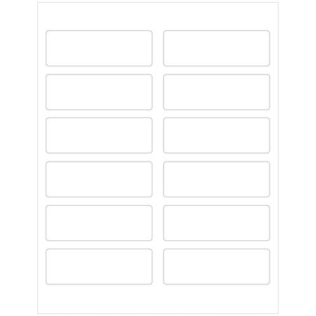 Elevate Packaging 3.75 x 1.25 in. Compostable Rectangle Labels, Blank Layflat Sheets, White, 25PK LC0002