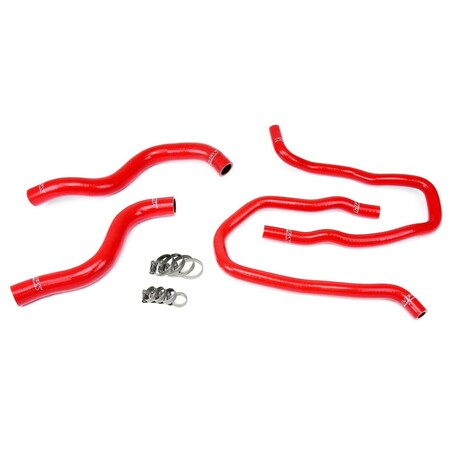 Hps Performance High Temp Reinforced Silicone Radiator and Heater Coolant Hose Kit, Red,  57-1387-RED