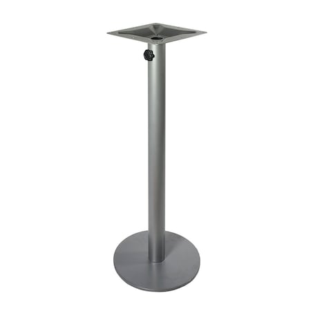 Bfm Seating Margate 20in Round Bar Height Base - Zinc Plated Cast Iron Bottom, Stainless Steel Column PHTB20RSVTU
