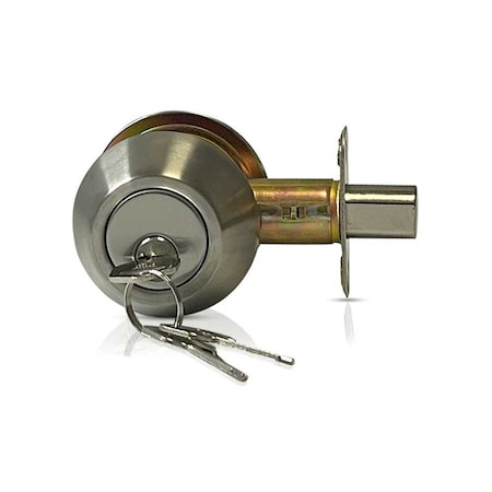 Ecs Hardware Durable Double Cylinder Deadbolt Lock, Stainless Steel, Grade 3 SC1/KW1 ECSH-RDB302-SS-SC1
