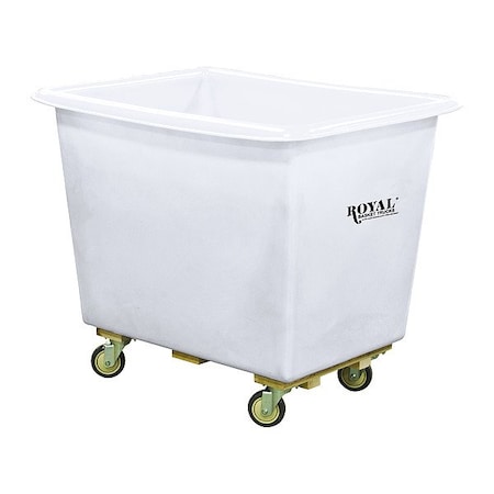 Royal Basket Trucks Cube Truck, White, Polyurethane G18-WHX-PTA-4UNN