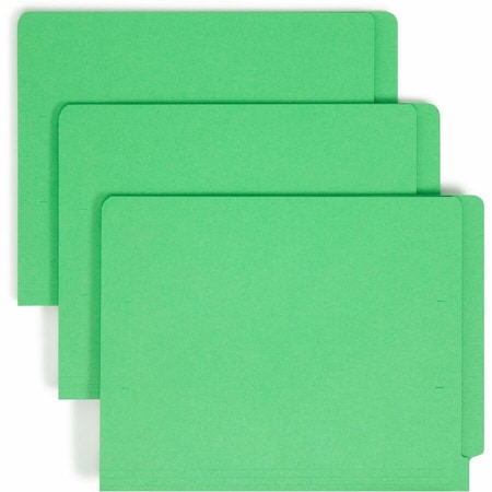Smead File Folder End Tab, Green, PK100 25110