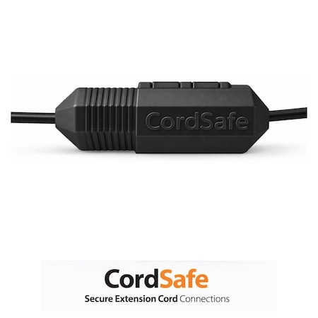 Cordsafe PLUS Extension Cord Connection Protector, Weather-Resistant Plug Cover, Fits 18-12 AWG Extension Cords, Made in USA, Black, 1-Pack 2360