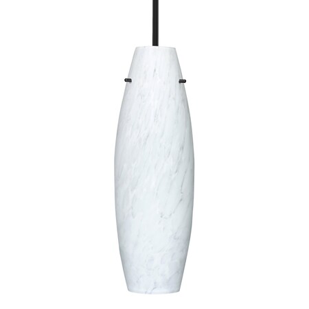 Besa Lighting Besa Suzi 18 Stem Pendant, Carrera, Black Finish, 1x 11W LED 1TT-412719-LED-BK