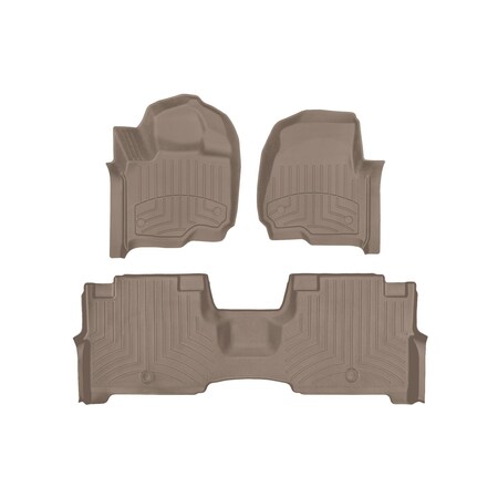 Weathertech Tan, Front and Rear FloorLiner HP 451295-1-7IM