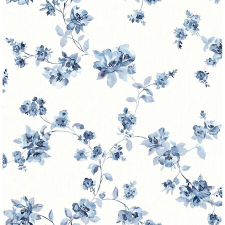 Chesapeake Cyrus Blue Festive Floral Wallpaper 3115-24481