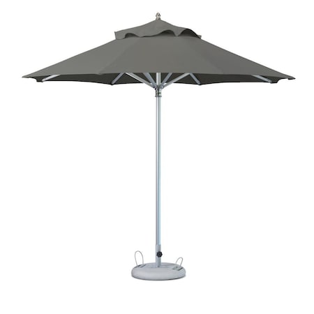 Homeroots 10ft Charcoal Polyester Round Market Patio Umbrella 491974