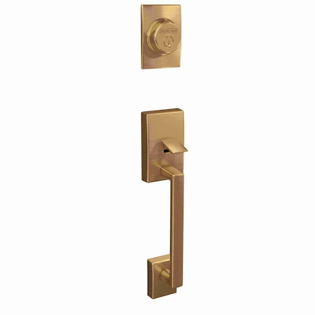 Schlage Residential Schlage Custom Custom Century Dummy Exterior Handleset Only Satin Brass Finish FC92CEN608