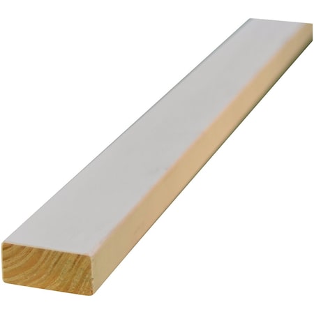 Alexandria Moulding 1'' W.x2'' H.x8 ' L. Wht Finger Joint Pine Board 001X2-93096C