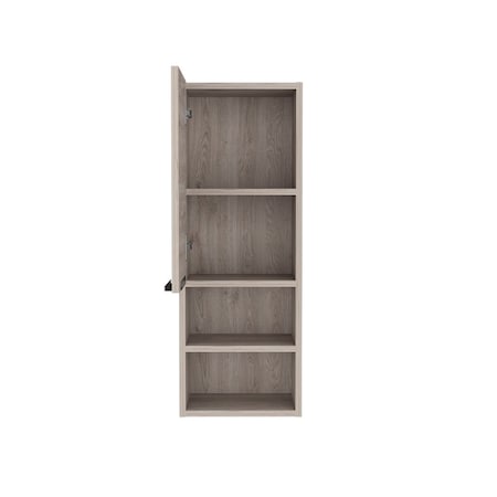 Homeroots 12" Light Gray Wood Freestanding Single Door Bathroom Vanity And Medicine Cabinet 543586