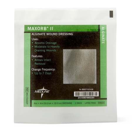 Medline Maxorb II Alginate Dressings, 4in x 4in, in Educational Packaging, 10PK MSC7344EPZ