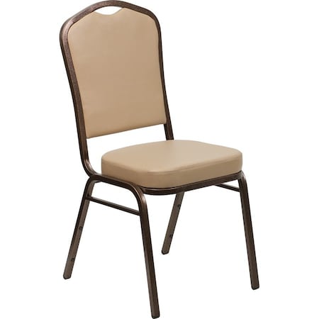 Flash Furniture Hercules Banquet Chair, Tan Back, 17-1/4 in W 20-1/4" L 38" H, Vinyl Seat FD-C01-COPPER-TN-VY-GG