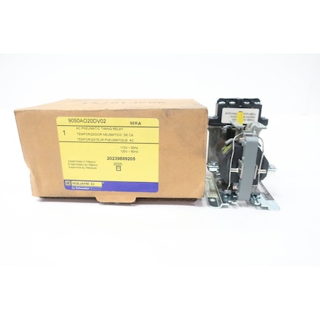 Square D AC PNEUMATIC TIMING RELAY 120V-AC 9050AO20DV02