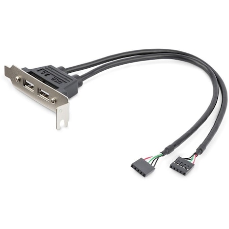 Startech.Com Slot plate adapter - USB A (f) - low profile - 2 port USBPLATELP