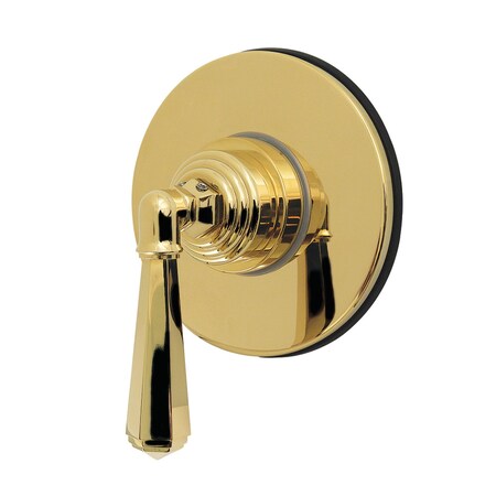 Kingston Brass Single-Handle Six-Way Diverter Valve with Round Trim Kit, Polished Brass KS4032HL
