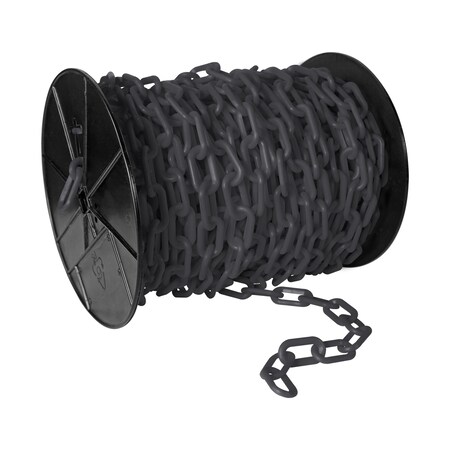Mr. Chain 2" x 125' Slate Gray Plastic Safety Chain - Reel 50157