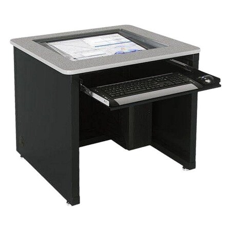 Versadesk Computer Desk, 24 in D X 31 in H, 36 in W X DV3624-BG