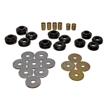 Energy Suspension Body Mount Bushings, Black; Polyurethane 3.4129G