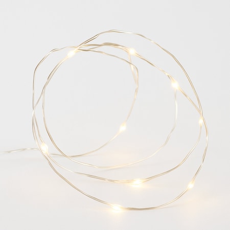 Elegani 100 LED White Fairy Lights - 33 Ft Silver Copper Wire String Lights, White Glow, 8 Modes PH-600095-WH