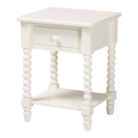 Baxton Studio Raynera Bobbin Wood End Table 267-14625-ZORO