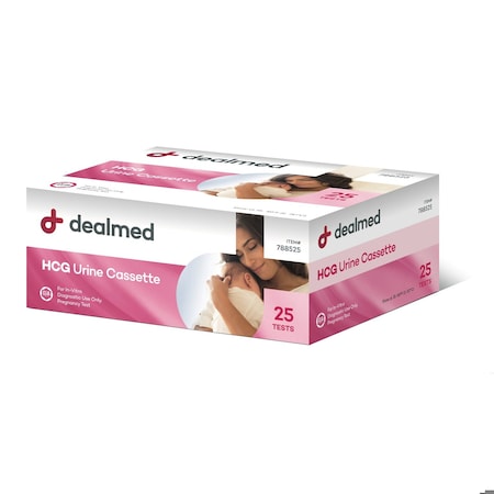 Dealmed HCG Single Step Urine Cassette Pregnancy Test, 25PK 788525