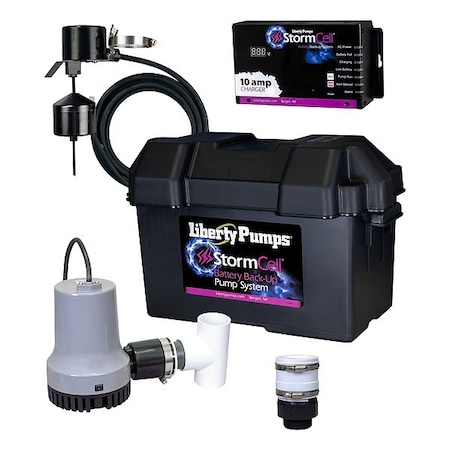 Liberty Pumps BatteryBackupSumpPump, 0.25hp, 8ft, 12VDC 441-10A