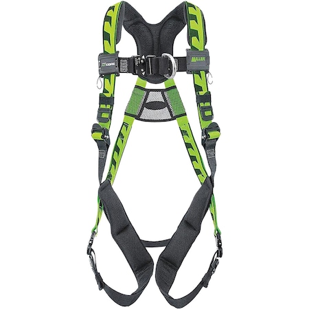 Miller Premium Breathable Full-Body Harness, w/Lightweight Aluminum Hardware, 5 Points of Adjustment, w/Back AAF-QC23XG