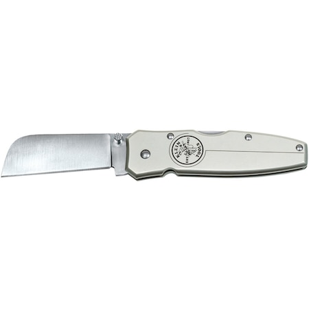 Klein Tools Lightweight Lockback Knife 2-1/2-Inch Coping Blade, Silver Handle 44007