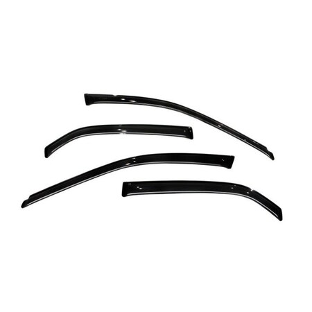 Ventshade Rainguards, Aerodynamic Design, Tape-On, Smoke, Acrylic, Set Of 4 94959