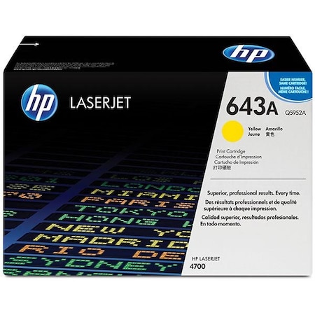 Hp 643A (Q5952A) Yellow Original LaserJet Toner Cartridge (10,000 Yield) Q5952A