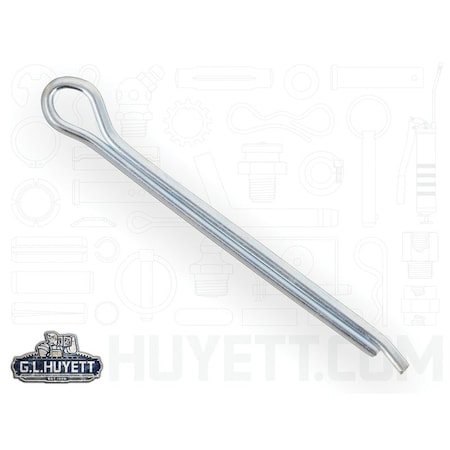 Huyett Hammerlock Cotter Pin, Zinc Plated Carbon Steel, 0.125 in Dia x 1.750 in Effective Length CPHZ-125-1750