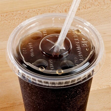 Fabri-Kal Drink Cup Lid with X Slot - Clear LKC910