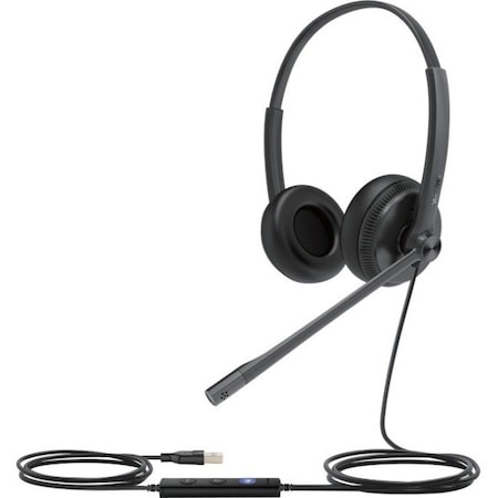 Yealink Yea USB Wired Headset - Binaural Plug and Play connectivity to IP phones UH34-LITE-MONO-UC