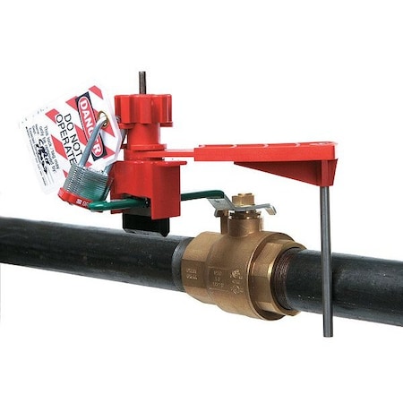 Brady Ball Valve Lockout, Fits Handle Size 1 51394