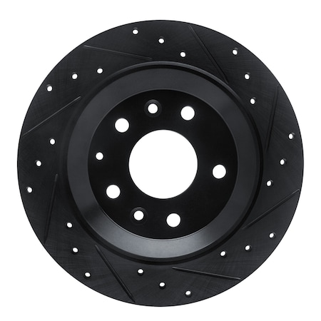 Dynamic Friction Co DFC Brake Rotor - Drilled and Slotted - Black 633-80083R