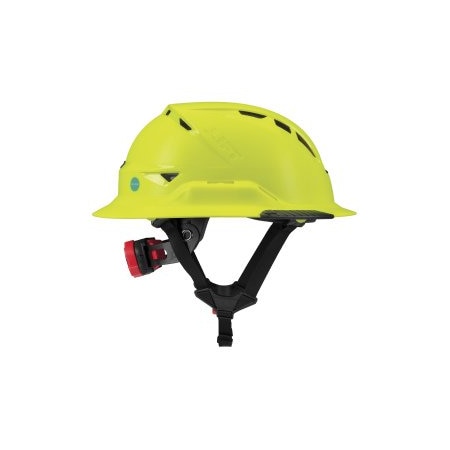 Radix Vented Full Brim Safety Helmet, Hi-Viz Yellow HRXF-25HVC2