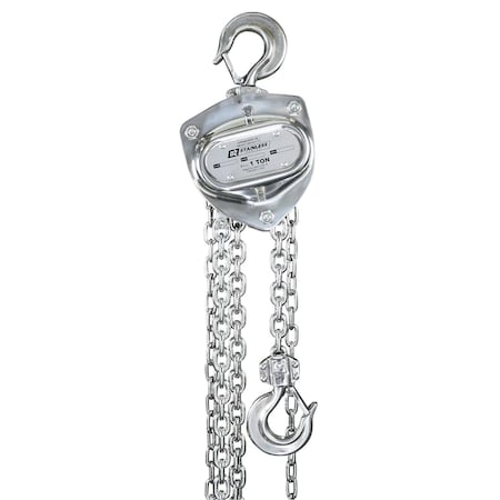 Oz Lifting Products Chain Hoist, 1 Ton, 10 ft. Hoist Lift OZSS010-10CH