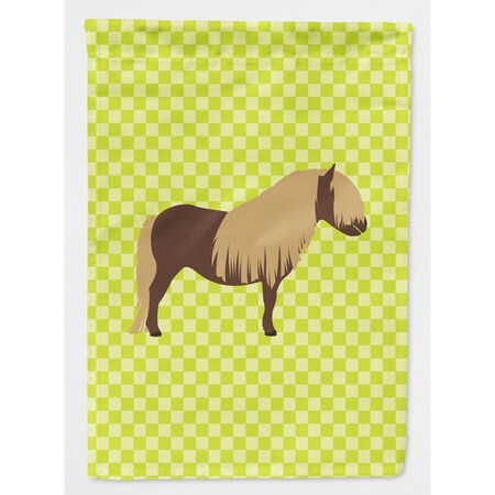 Carolines Treasures Shetland Pony Horse Green Flag Garden Size BB7740GF
